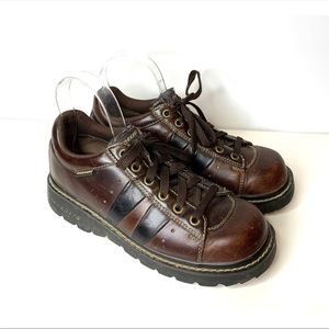 Skechers Vintage Y2K Chunky Platform Brown Leather Oxfords Women's Size 8.5